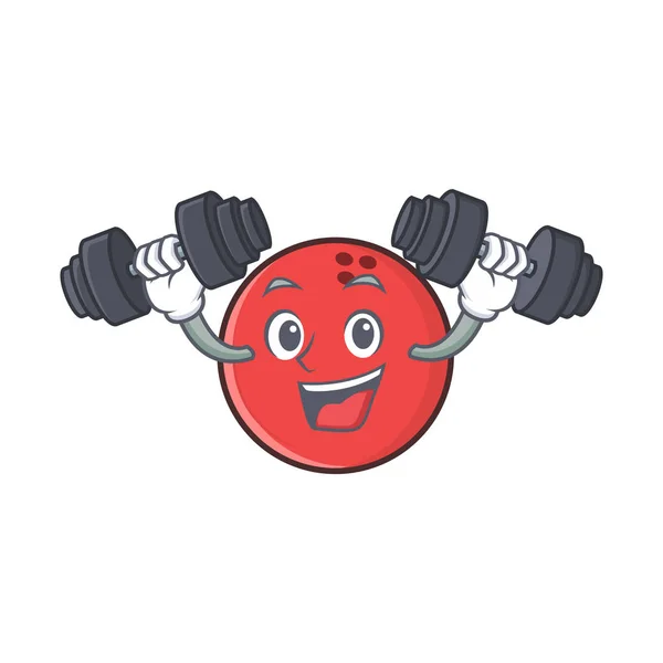 Γυμναστήριο μπάλα μπόουλινγκ χαρακτήρα κινουμένων σχεδίων — Διανυσματικό Αρχείο