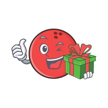 Bowling topu karakter karikatür hediye ile
