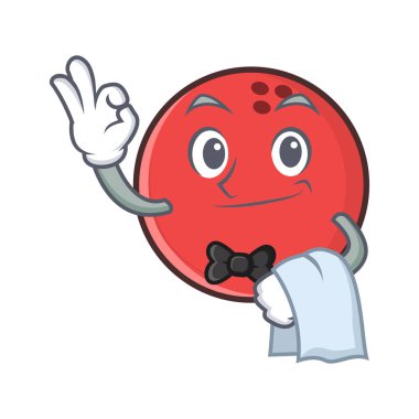 Garson bowling topu karakter karikatür