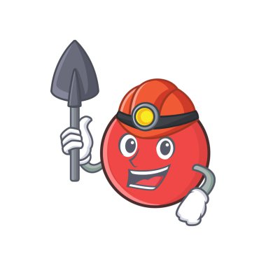 Madenci bowling topu karakter karikatür