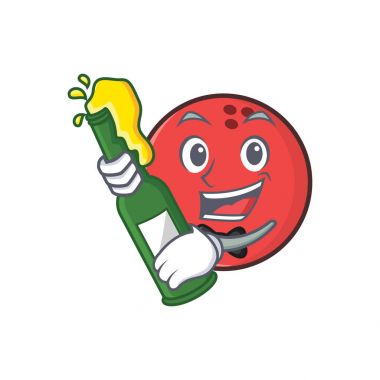bira ile bowling topu karakter karikatür