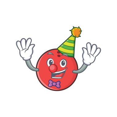 Palyaço bowling topu karakter karikatür