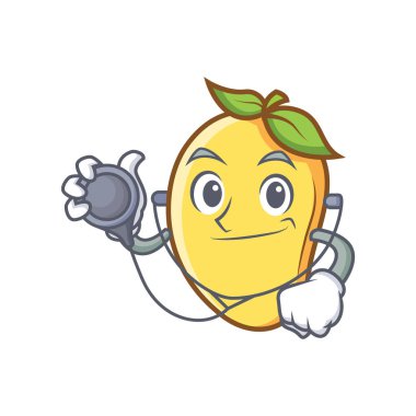 Doktor mango karakter karikatür maskot