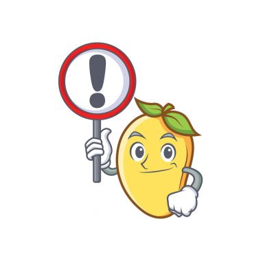 Mango karakter karikatür maskot işareti ile