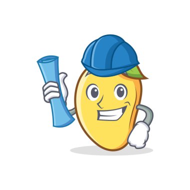 Mimar mango karakter karikatür maskot