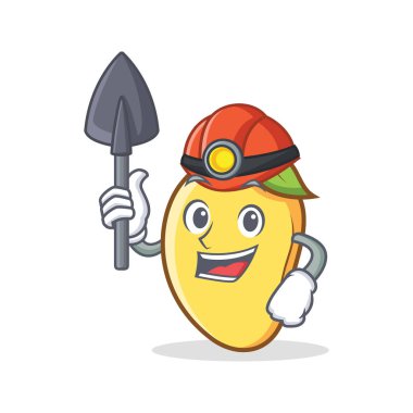 Madenci mango karakter karikatür maskot