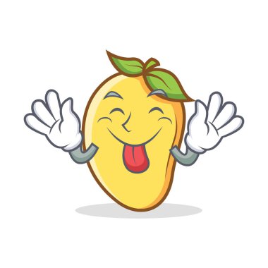 Mango karakter karikatür maskot dil