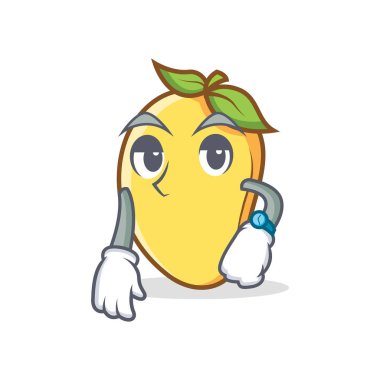 Mango karakter karikatür maskot bekliyor