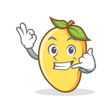 Mango karakter karikatür maskot ara beni