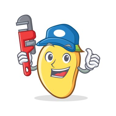 Tesisatçı mango karakter karikatür maskot
