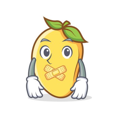 Sessiz mango karakter karikatür maskot