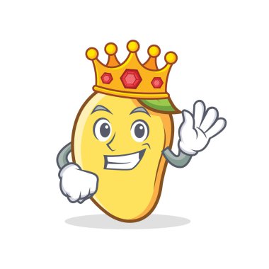 Kral mango karakter karikatür maskot