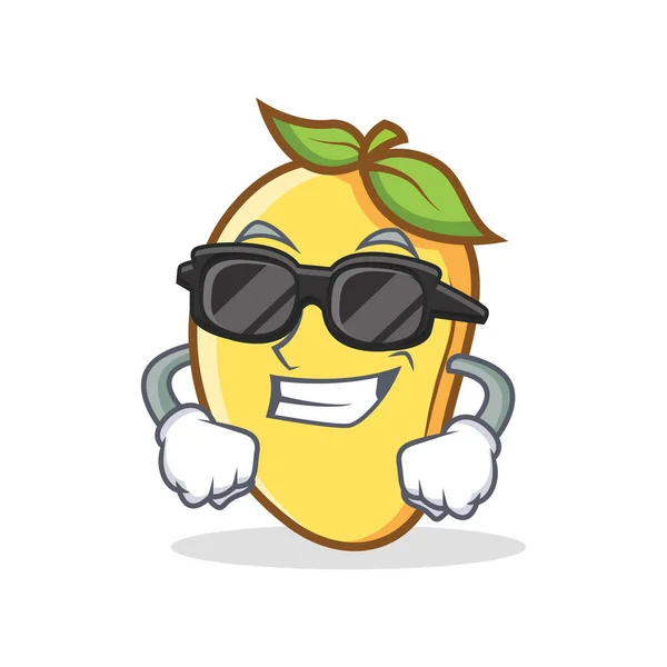 Super cool Mango Charakter Cartoon Maskottchen — Stockvektor