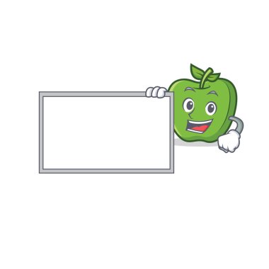 Yönetim Kurulu ile yeşil elma karakter karikatür