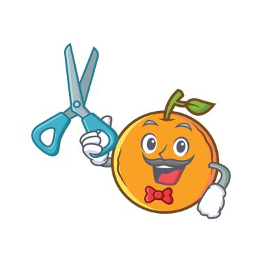 Turuncu meyve çizgi film karakteri berber