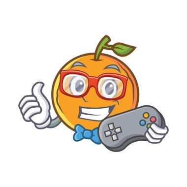 Oyun turuncu meyve çizgi film karakteri