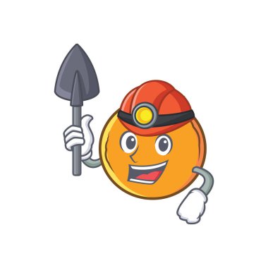 Madenci turuncu meyve çizgi film karakteri