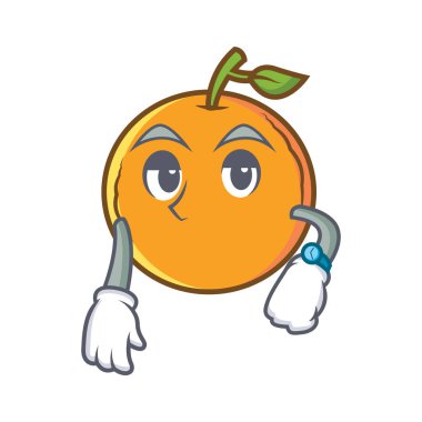 Bekleyen turuncu meyve çizgi film karakteri