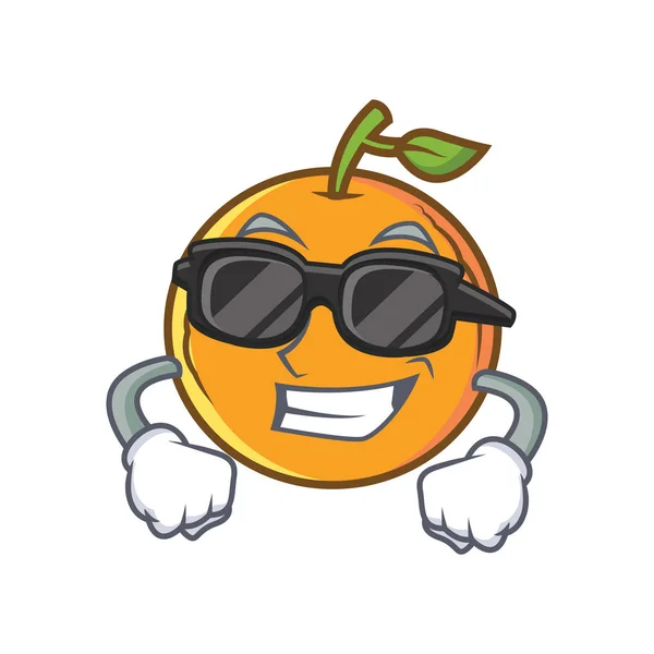 Суперкрутой персонаж из оранжевых фруктов — стоковый вектор