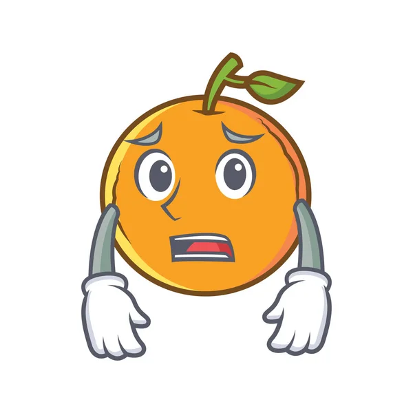Φοβάται πορτοκαλί φρούτα χαρακτήρα κινουμένων σχεδίων — Διανυσματικό Αρχείο