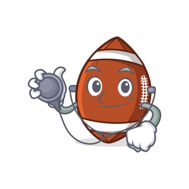 Doktor Amerikan futbolu karakter karikatür