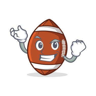 Başarılı Amerikan futbolu karakter karikatür