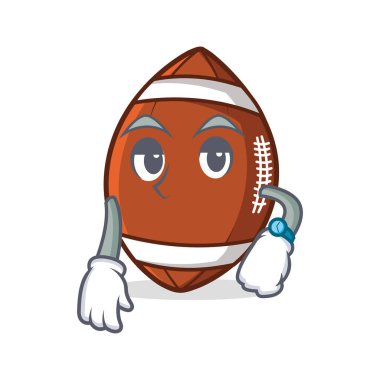 Amerikan futbolu karakter karikatür bekliyor