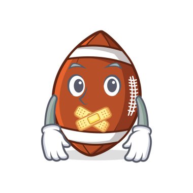 Sessiz Amerikan futbolu karakter karikatür