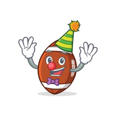 Palyaço Amerikan futbolu karakter karikatür