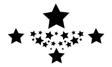 Siyah yıldız tarzı koleksiyon arka plan