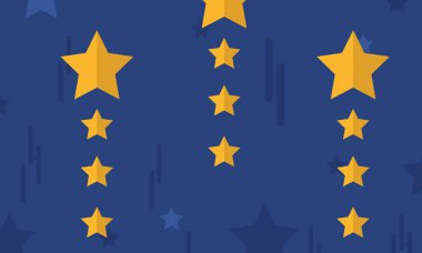 Sarı yıldız stili arka plan toplama