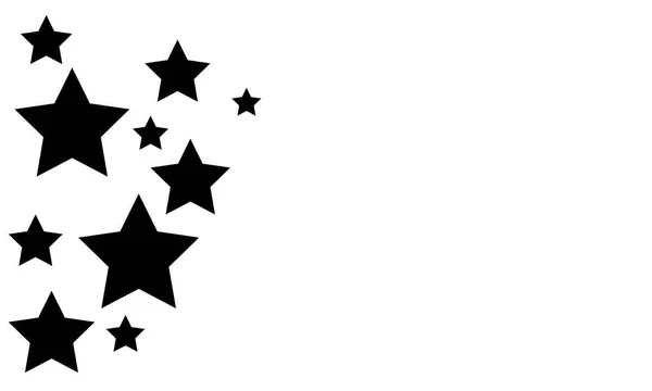 Arrière-plan noir style étoile collection — Image vectorielle