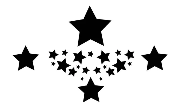 Noir fond de collection de style étoile — Image vectorielle