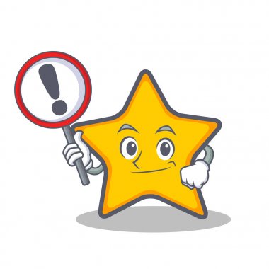 İşareti yıldız karakter karikatür tarzı getirmek