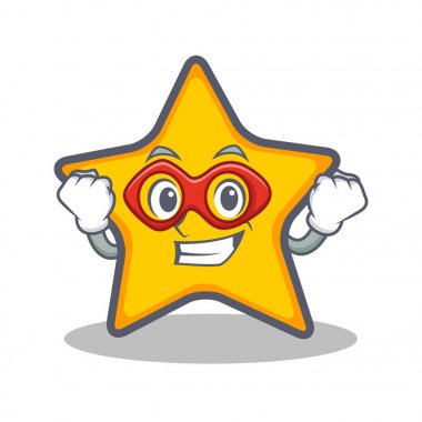 Süper kahraman yıldız karakter karikatür tarzı