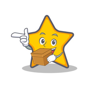 yıldız karakter karikatür tarzı kutusu