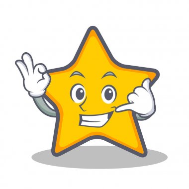 Beni yıldız karakter karikatür tarzı ara