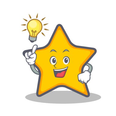 Bir fikir yıldız karakter karikatür tarzı var