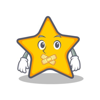 Sessiz yıldız karakter karikatür tarzı