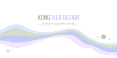 Soyut başlığı Web sitesi kabarcık ve dalga tasarımı