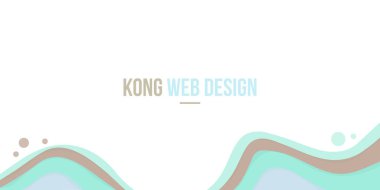 Arka plan üstbilgi Web sitesi yeşil dalga tasarlamak