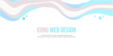 Web sitesi başlığı renkli dalga tasarımı