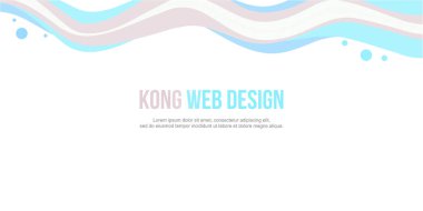 Web sitesi başlığı renkli dalga tasarımı