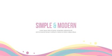 Web sitesi başlığı renkli dalga tasarımı