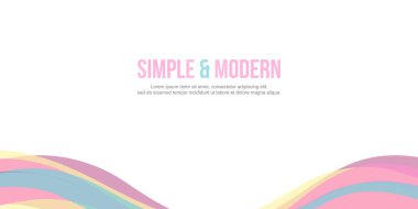 Web sitesi başlığı renkli dalga tasarımı