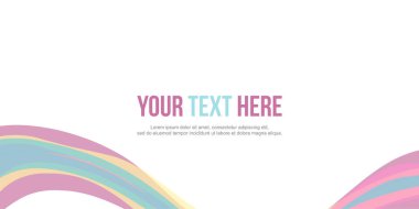 Web sitesi başlığı renkli dalga tasarımı