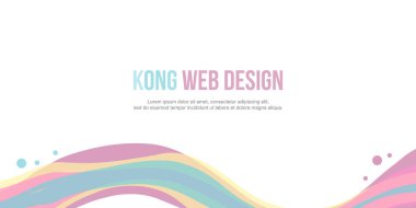 Web sitesi başlığı renkli dalga tasarımı