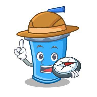 Explorer soda içecek karakter karikatür