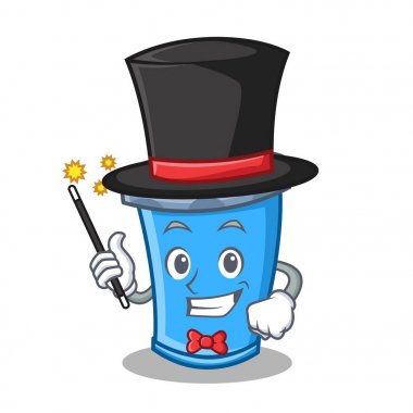 Sihirbaz soda içecek karakter karikatür