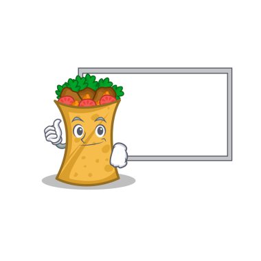 Yönetim Kurulu kebap şal karakter karikatür ile poz